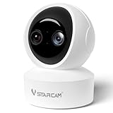 VSTARCAM Überwachungskamera Innen, Dual Kameras, 2K QHD mit 10x Zoom, 360° PTZ Baby & Haustierkamera, KI-Erkennung, Nachtsicht, 2-Wege-Audio, 2.4GHz WLAN, Plug&Play, Sicherheitskamera innen
