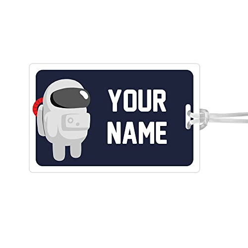 Kids Labels Durable Large Luggage & Bag Tag Spaceman Design