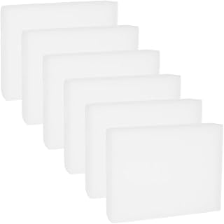 WEBEEDY 6 PCS Wool Felting Foams Pads White Needle Felting Sponge Block Soft Foam Pads for DIY Crafting Dense Foam Work Cushion Portable Felt Sewing Mat for Beginners Felt Craft Supplies,7.9x6x1 inch