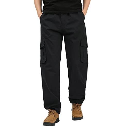 Joggers Herren Trainingshose Sporthose,Chino Hose Slim Fit Herren,Trainingshose Herren Baumwolle,Chino Cargo Hose Herren,Herren Lange Hose Extra Lang,Herren Sommerhose, Negro , 4XL