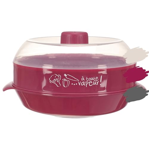 Vaporera para Microondas de Cocción al Vapor Rápida - Cocina Saludable y Fácil - Apta para Verduras, Pescado y Carne...