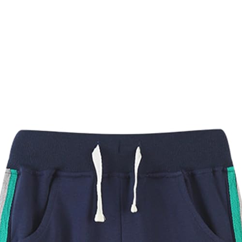 Kids Jogger Pants for Boys Girls Elastic Waist Solid Color Y2k Sweatpants Casual Trousers Soft Loose (Green, 7 Years)3