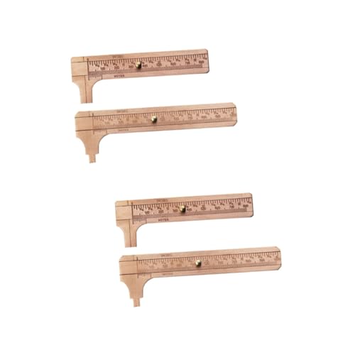 Mikikit 4 Pcs Vernier Caliper Micrometer Caliper Tool Vernier Gauge Measuring Calipers
