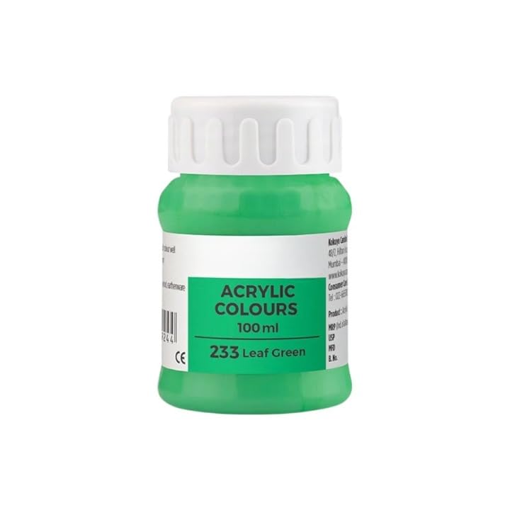 Image of Acrylic Colour (Fabric Colour) | 100 ml.- 100ml, Multi-Surface, Skin-Friendly & Vegan | (233 Leaf Green)