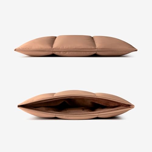 Image of Comfyable Puffy Laptop Sleeve 15 16 Inch, Quilted Puffer Laptop Carrying Case for Women, Pillow Pouch Compatible for MacBook Air M5 & MacBook Pro M5 Pro /Max 2026, Brown