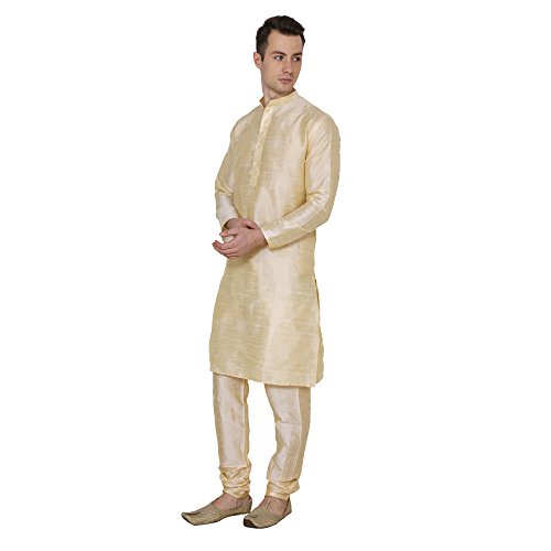 Image of Royal Kurta Men's Cotton Silk Plain Solid Long Only Kurta