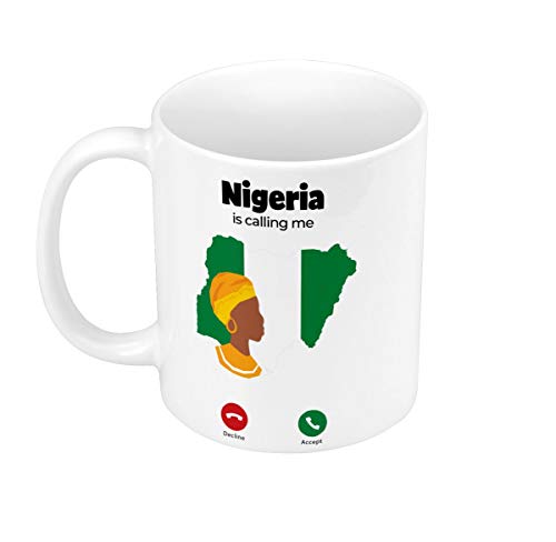 Fabulous Mug Céramique Nigeria Is Callling Me Flag Culture Travel