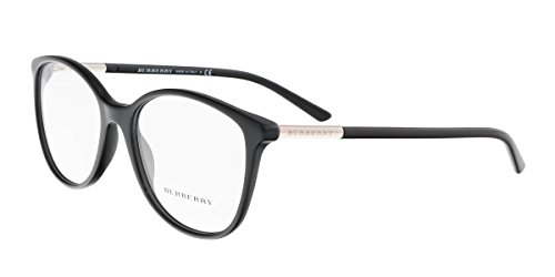 BURBERRY BE 2172 3001 Black Plastic Round Eyeglasses 52mm
