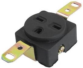 AC 250V 16A Straight Blade 2P 3W Male Electrical Plug Socket