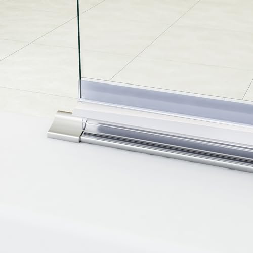 Schwallschutzleiste duschwasserstop 2x95 cm Aluminium für Duschdichtung Duschwand Ersatzdichtung Badewanne Wasserabweiser Duschkabine duschdichtung Schwallschutz