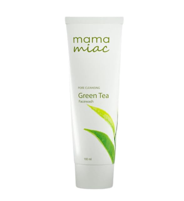 Image of MAMAMIAC Green Tea Deep Cleansing Face Wash - 100ml | For Oil Control, Bright & Clear Skin