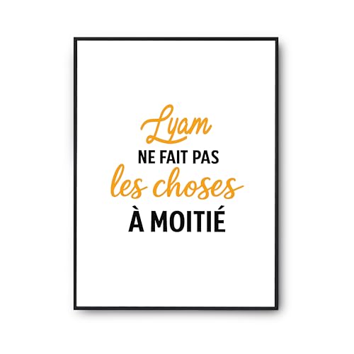 Affiche Lyam humour cadeau anniversaire original poster citation imprimé en France