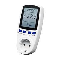 X4-LIFE Strommessgerät für Steckdosen - Mit LCD Display - Energiekostenmessgerät - Sparen Sie Geld mit der genauen Stromkosten eingabe