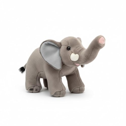 Peluche éléphant réaliste de 60cm en coton doudou gris doux pour décoration de chambre d'enfant