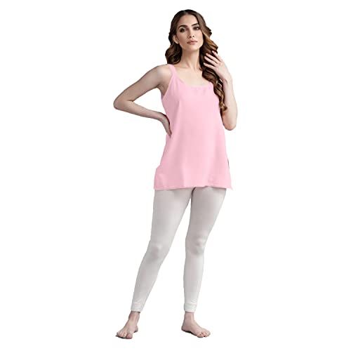 Image of Cotton Short Camisole Non-Stretchable Slip for Women | Short Kurti Slip | Short Camisole | Half-Length Lining | Waist Length Inner | Sameez | Samij(Half Slip)