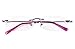 Agstum Blue Light Blocking Glasses - Flexible Rimless Titanium Alloy Eyeglasses Frames Clear Lens (Purple, Non-Prescription Clear Lens)