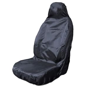 Carseatcover-UK Heavy Duty Black Waterproof Car Seat Cover – Single (Airbag Friendly)