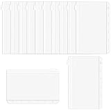 A7 Binder Taschen 12 Stück, Yakalaw 6-Loch Bindertaschen Reißverschluss Mappe Wasserdichter PVC Transparent Loseblatt Taschen für A7 Notebook Binder Planer Einlegeseiten Loseblattbeutel