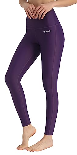 Ubestyle UPF 50+ High Waist Women's Swim Pants Swim Leggings Swimming Tights Long Swimwear Pants Sun Protective (Purple, S)