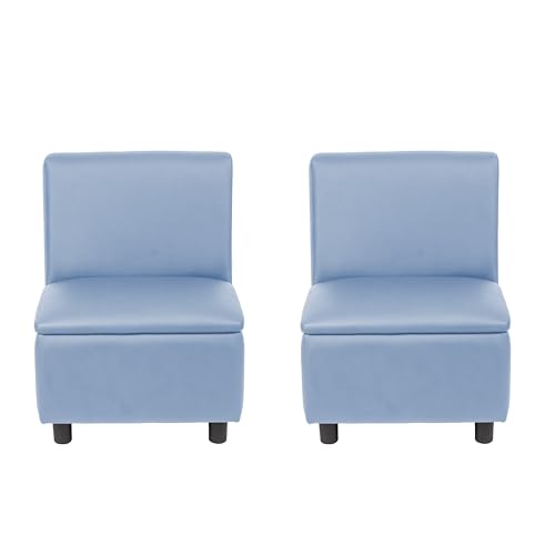 Image of FDP Kid Comfort Collective Modular Armless Chairs, 2-Pack - Powder Blue
