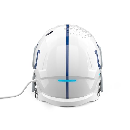 Image of NFL Echo Dot Bundle: Includes Echo Dot | Deep Sea Blue and Limited-Edition NFL Helmet Stand | Indianapolis Colts
