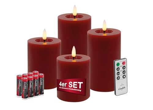LC Home Candela Lights LED Kerzen 4er Set mit Fernbedienung, Batterien...