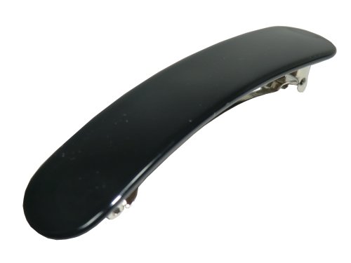 Charles J. Wahba Large Rounded Classic Barrette - Black