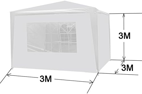 Miniatura 7 de F2C Gazebo para exteriores de 10 x 10 pulgadas, toldo blanco con paredes laterales, para fiestas, bodas, catering, eventos, pabellón, playa,