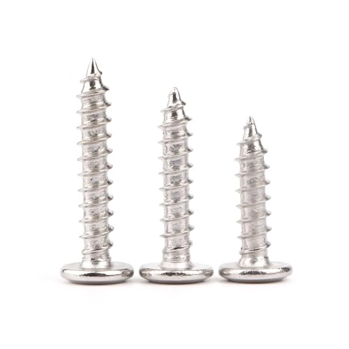 QASTGDE A2 SS 304 �X�e�����X�X�`�[�� �Z���t�^�b�s���O�؃l�W �Z�p�\�P�b�g �t���b�g�w�b�h M2 .3 .6 M3 M4 M5 M6 �Ƌ� DIY �؍H�p(M3-50Pcs,6mm)