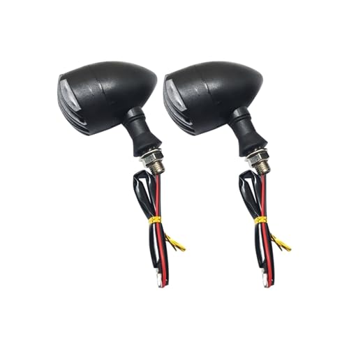 Clignotants moto LED avec boîtier noir en forme de balle pour une visibilité accrue