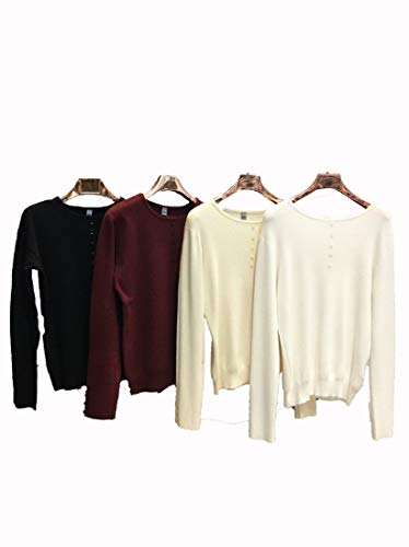 Blusa Feminina De Tricot Com Botões Trfi80665 VINHO P