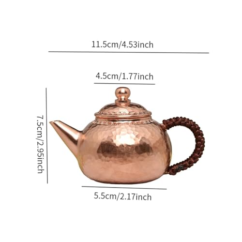 Pot eau chaude cuivre pur fait main, bouilloire théière durable