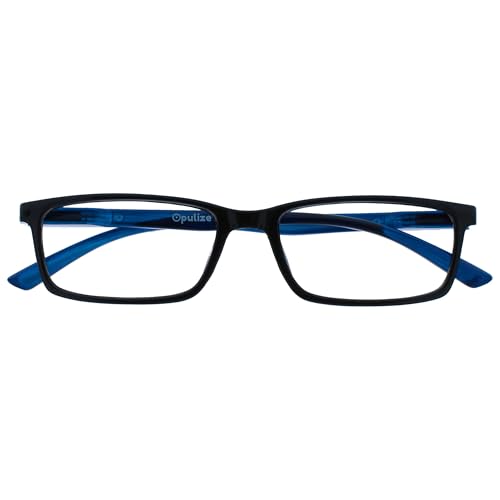 OPULIZE See - Lunettes Anti-Lumière Bleue Monture Étroite Charnières à Ressort Améliore le Sommeil Jeux Ordinateur
