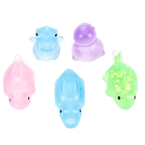 Decumeby Stretch and Squeeze Stress Ball 5PCS Dinosaur Slow Rebounding TPR Sensory Toy for Kids Adults, Soft Squeeze Pressure Relief Balls for Home Office, Enhance and Motor Skills - Image 2