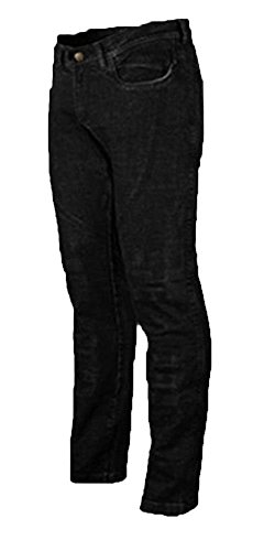 Bikers Gear Australia, Jeans de Moto pour Femmes CE Genou Armure KEVLAR Stretch Denim, Noir, EU 46S (UK 18S, XXL)