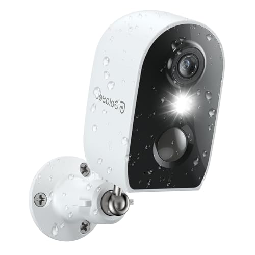 GALAYOU 2K Camara Vigilancia WiFi Interior/Exterior sin Cables - Cámaras Vigilancia Domicilio WiFi Exterior con Batería Recargable para Seguridad Casa, Detección de PIR, Visión Nocturna Color, IP65