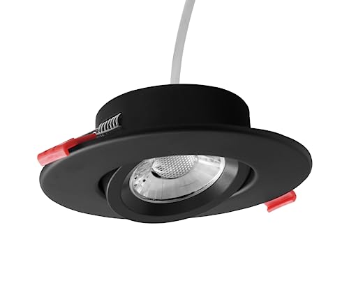 DGC 4-inch Black Selectable Canless Adjustable Gimbal LED Recessed Downlight (DGC43120SRDBK)