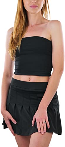 Image of ToBeInStyle Women's Cotton-Spandex Blend Stretchy Tube Top
