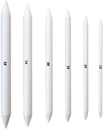 Freedy 6 PCS Blending Stumps and Tortillions Paper Art Blenders for Student Artist Charcoal Sketch Drawing Tools(B)