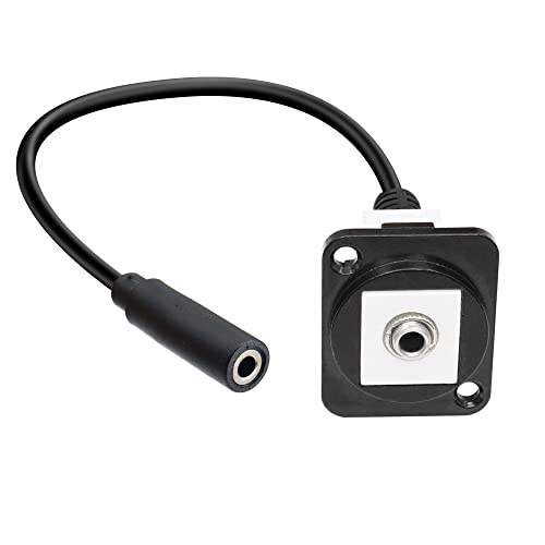 Conector panel estéreo 3.5mm hembra a hembra QIANRENON miniatura 2