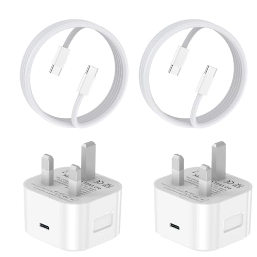 AAZV iPhone 15 Fast Charger Plug And Cable [MFi Certified],PD 20W USB C Charger With 6 FT USB C Cable 2 Pack, Compatible iPhone 15/15 Plus/15 Pro/15 Pro Max, iPad Pro/Air/Mini