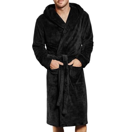 Peignoir en polaire homme chaud et doux pour stopper le froid matinal sans capuche