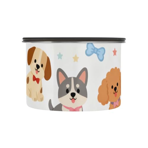 Contenedor para café acero inoxidable con diseño perro marrón miniatura 2