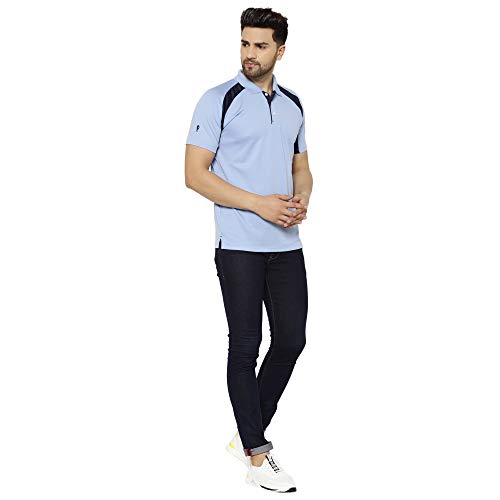 Image of EPPE Men's Polo Neck Solid Slim Fit Activewear Half Sleeve Dryfit Micro Polyester Sportswear | Casual wear T-Shirt