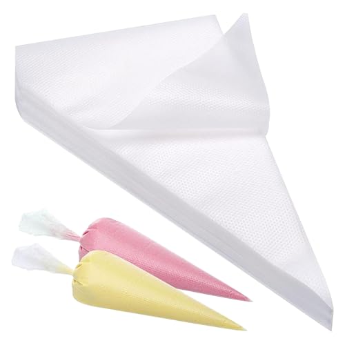 100 mangas pasteleras desechables, profesionales una vez, extragruesas, fuertes para decorar y hornear pasteles y pasteles, perfectas para tartas y galletas (L)