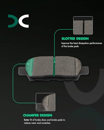 Image of SCITOO D815 D1288 8PCS Front and Rear Ceramic Brake Pad Sets | Fit 2007-2009 For Nissan For For Altima 2.5L,2007-2009 For For Altima 3.5L,2007-2012 For For Sentra 2.5L
