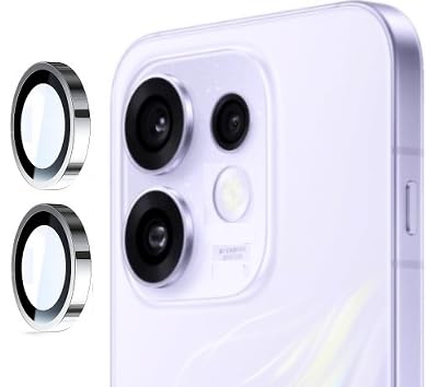 Image of [2 Pack Camera Lens Protector for Oppo Reno 16 5G Tempered Glass Metal Camera Rings / /Anti-Scratch /Case Friendly [SilverGrey]
