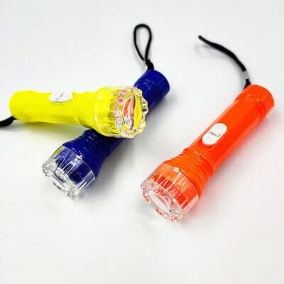 12-Pack Small Torch with Lanyard for Kids, Plastic LED Flashlight Torch, Beautiful Attractive Good Gift Item, Trending Toys for Kids, Birthday Return Gifts (Multi Colors) (12) - Image 3 thumbnail