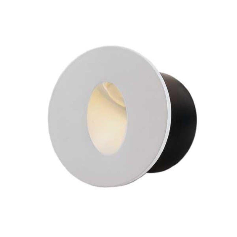 Balise LED encastrable ronde pour escalier et couloir au ton blanc chaud