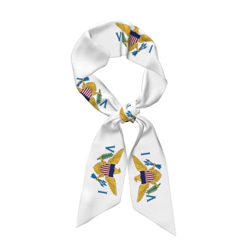 RUAYSNI U.S. Virgin Islands Flag Scarf For Women, Multi‑purpose Ribbon, Fashion Neck Hair Handbag Accessory, Lightweight Versatile United States Virgin Islands Bandana Headband